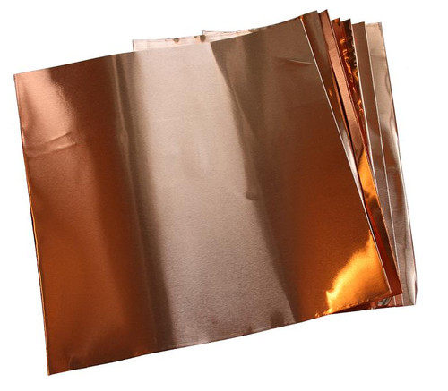 6" X 12"/ 1.4 Mil (.0014") Copper Sheets (5)