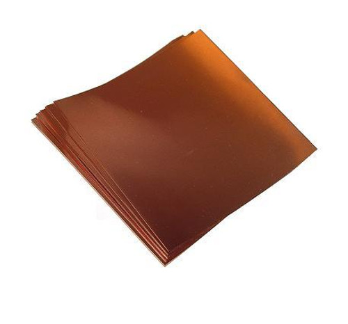 6" X 6"/ 8 Mil (32 ga.) Copper Sheets (8)