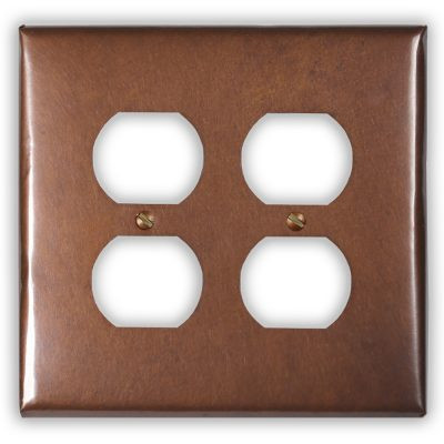 two outlet wall plate cover