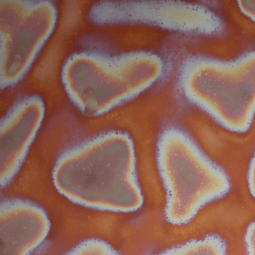 copper with multicolored halo formations