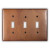 three toggle switch plate cover