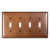 four toggle switch plate cover