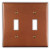 two toggle copper switch plate cover