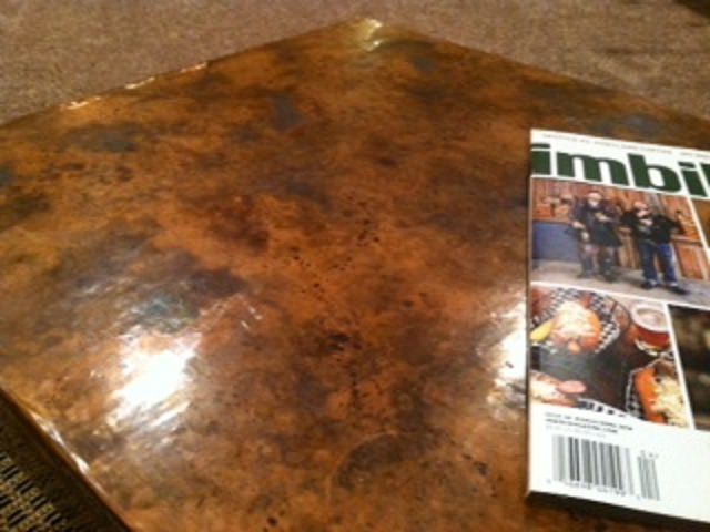 copper coffee table
