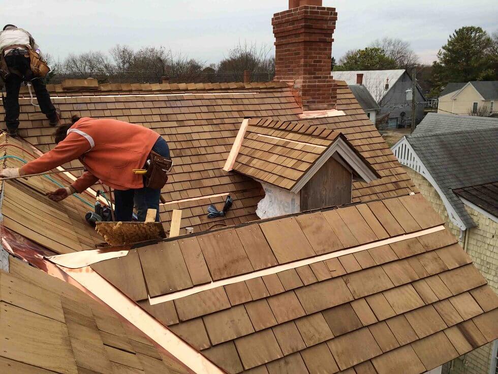 home cedar roof copper