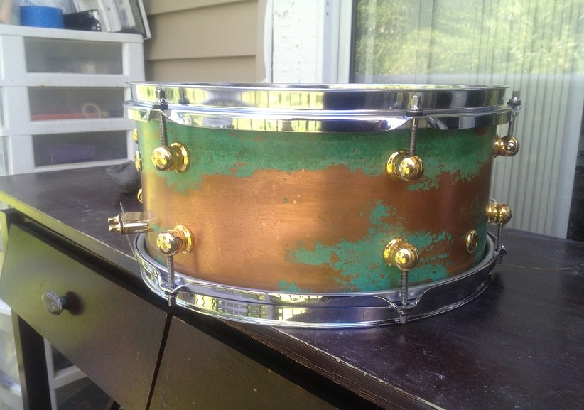 copper snare drum