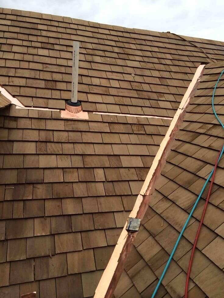 Copper Roof Flashing in Historic Home Renovation