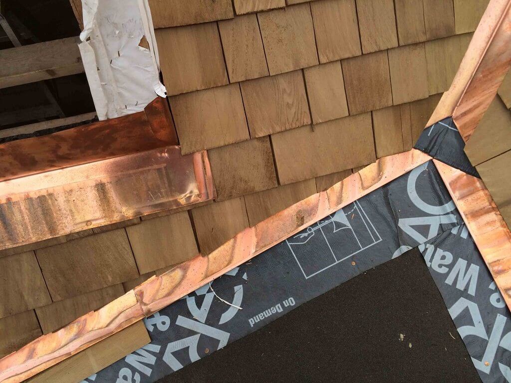 Copper Roof Flashing in Historic Home Renovation