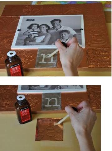 copper foil picture frame