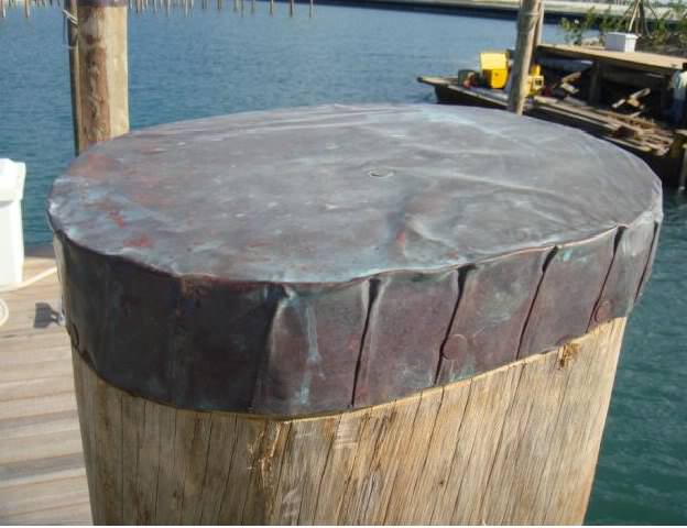 copper piling cap