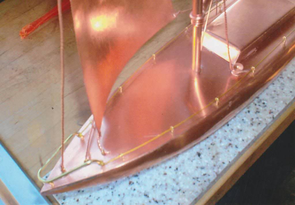 copper sailboat