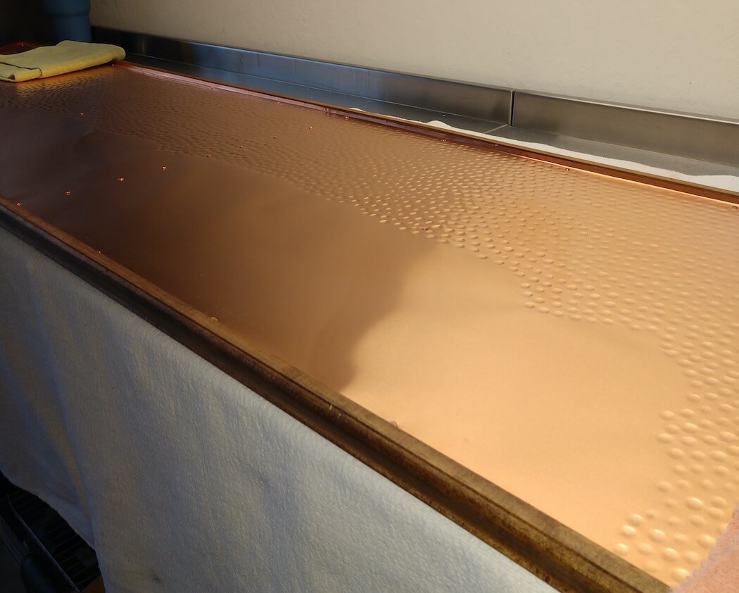 hand hammered copper countertop pic 2