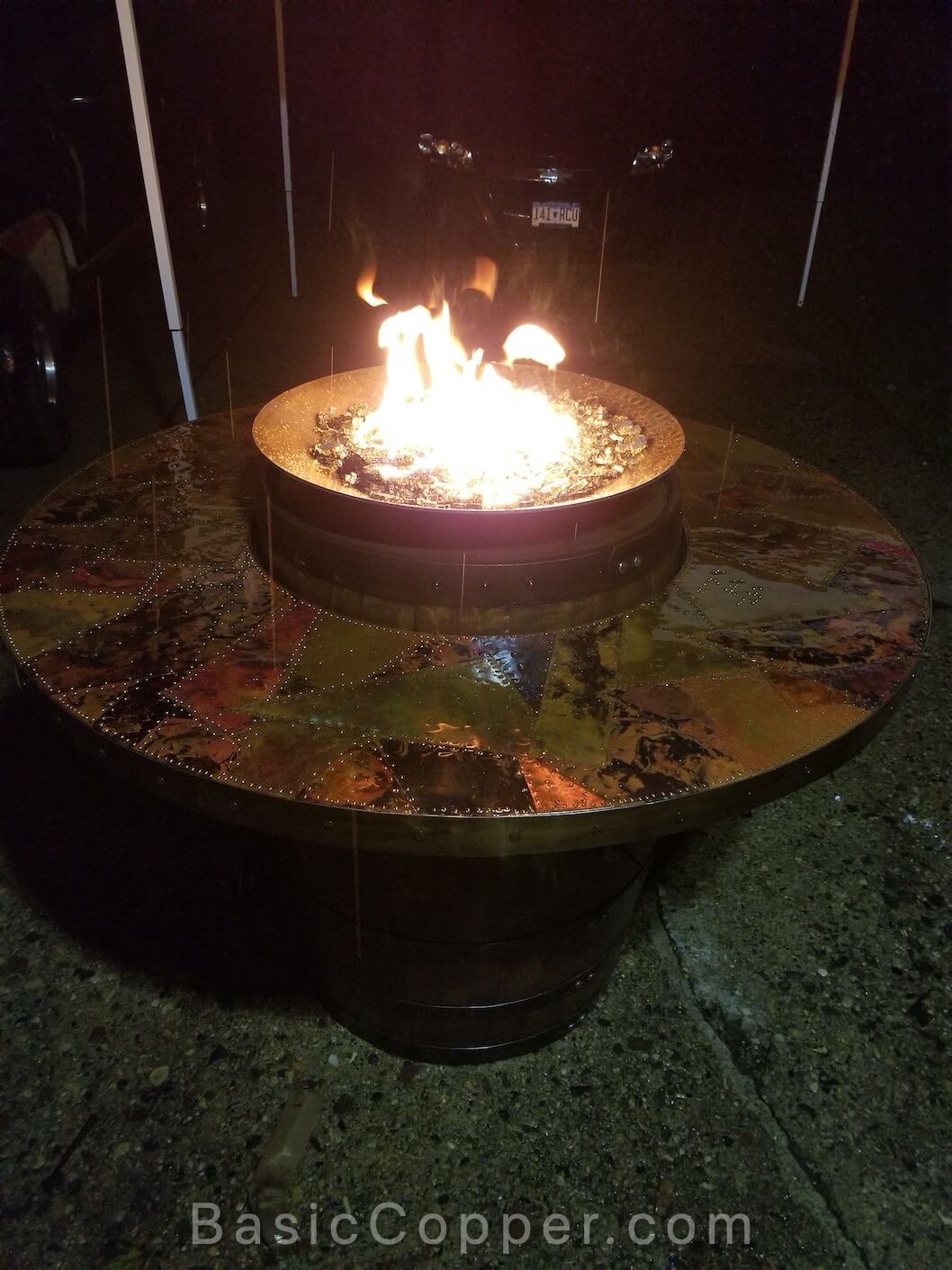 Flamed Copper Table Top 2