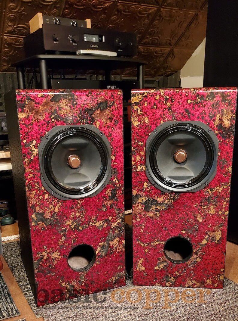 Wildfire Copper Veneered Speakers