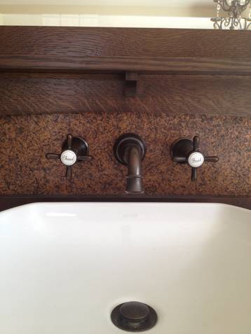 Bathroom Vanity with Dark Distressed Copper Accent- Winchester, VA