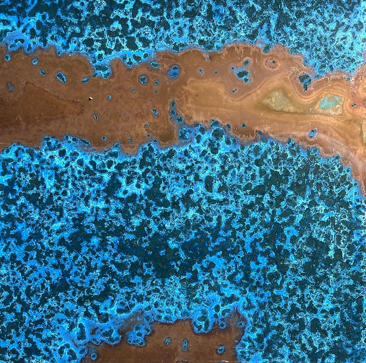 Azul Light 36 Gauge Patina Copper Sheet For Bar Top and Countertop