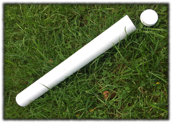 50mmID White Mailing tube 500mm long (single) End Caps not included Core Blimey Ltd