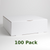 White, corrugated cardboard cake box.
