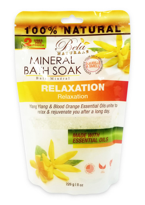 Bela Naturals Mineral Bath Soaks, Relaxation Formula -- 2 use, 8oz pouch Bela Naturals Mineral Bath Soaks, Relaxation Formula -- 2 use, 8oz pouch