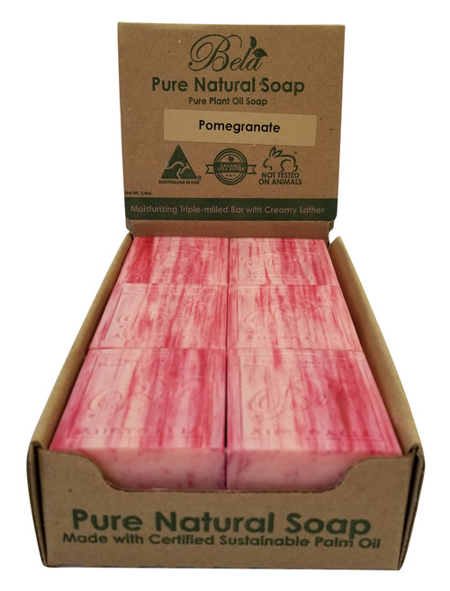 Bela Pomegranate Soap - 3.3 oz - 12pc Merchandiser - Top