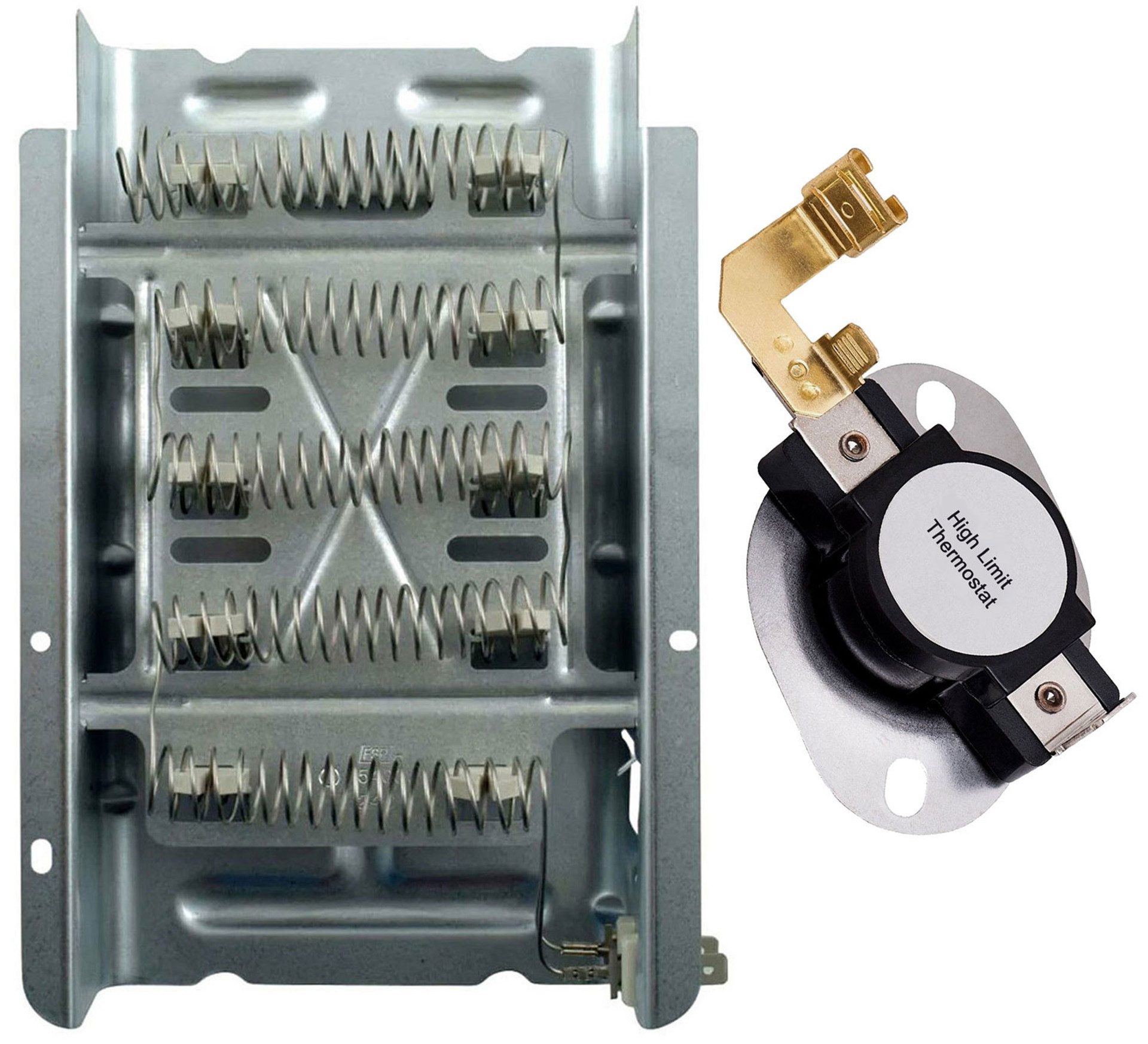 WED4815EW1 Dryer Heating Element & High Limit Thermostat