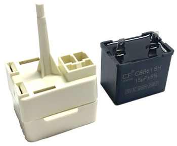 59666992401 Kenmore Compressor Start Relay Overload and Capacitor