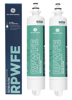 GE GYE22HMKGES Genuine OEM Refrigerator Water Filter with Chip (2 Pack)
