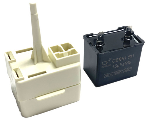 59671103101 Kenmore Compressor Start Relay Overload and Capacitor
