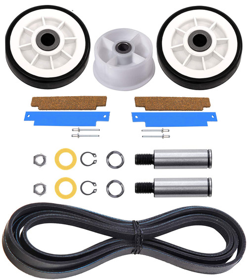 Dryer Rollers Shafts Idler Pulley Belt Repair Kit Parts for Maytag