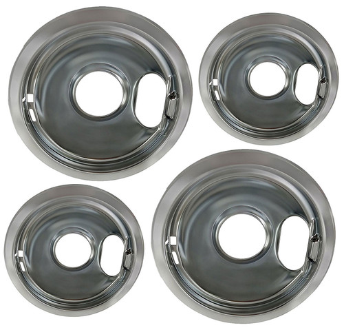 654WH-ELVW Genuine OEM Oven Drip Pan Set (2) 6" (2) 8"