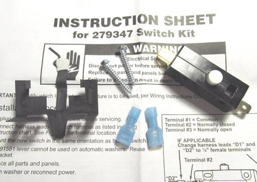 W10820036 AP5985146 PS11723153 Washer Door Lid Switch