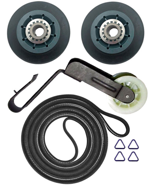 Aftermarket Compatible Heavy Duty Rollers Belt Pulley Kit for Kenmore Dryer Model 11060814990