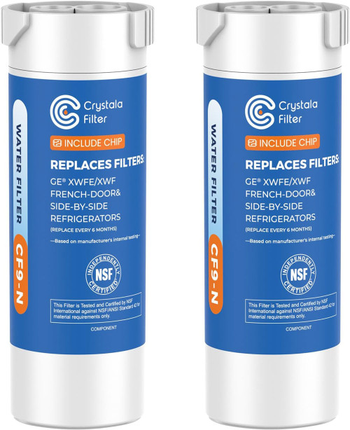 GE GYE18JSLGFSS OEM Compatible w/ Chip Refrigerator Water Filter (2 PK)