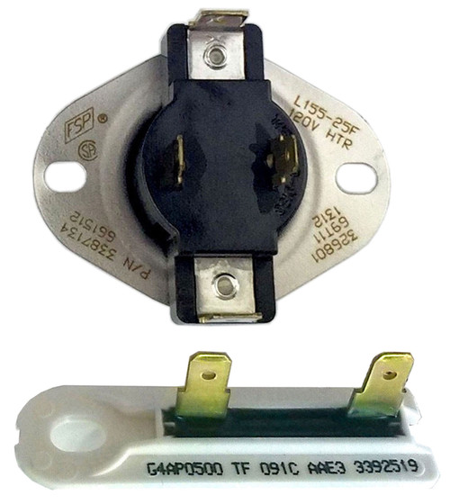 WED5300SQ0 Whirlpool OEM Dryer Thermostat Thermal Fuse Kit