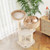 41 Inch Rattan Cat Tree with Napping Perch-White - Color: White D681-PS7475WH