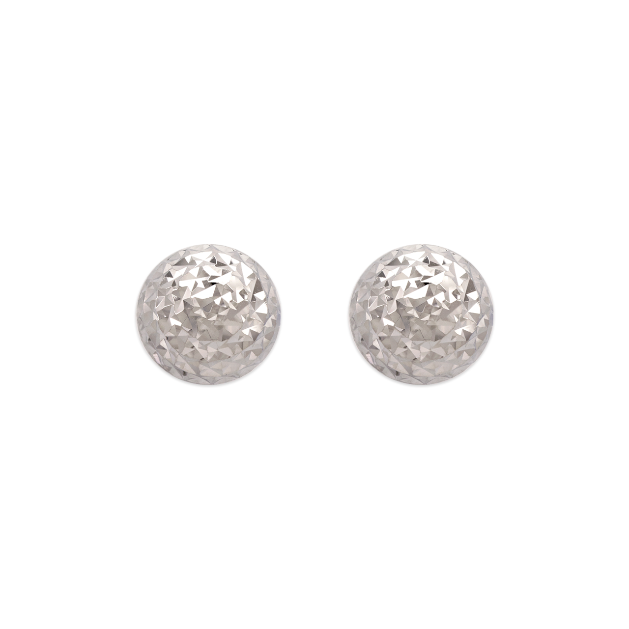 142121W Diamond Cut Half Ball Stud Earrings Line Gold, Inc.