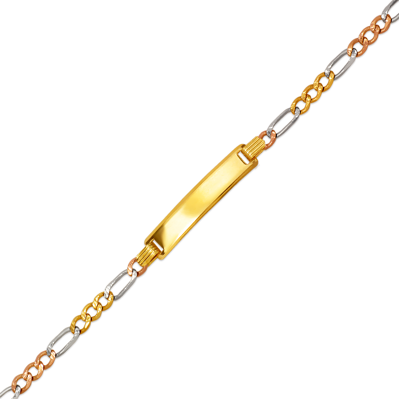 122206TB080 Figaro XLight Baby ID Bracelet Line Gold, Inc.