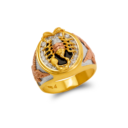 473-229 Men's Fancy Scorpion and Eagle CZ Ring