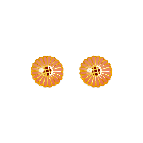347-792 Flower Enamel Stud Earrings