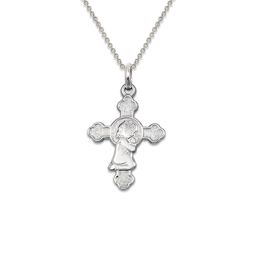 161-054W Communion Girl Cross Pendant