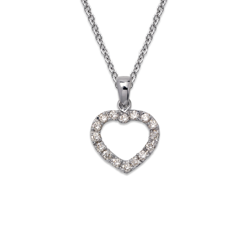 661-005W Heart CZ Pendant