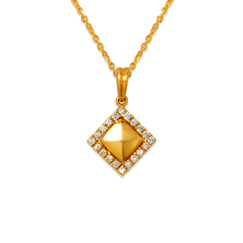 661-014 Diamond Shaped CZ Pendant