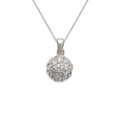 661-020W Ball CZ Pendant