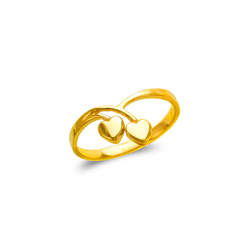 571-055 Ladies Double Heart Design Ring