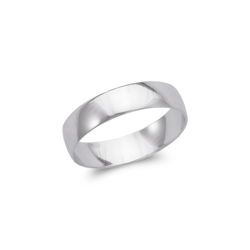 377-005W 5mm Plain White Stamping Wedding Band