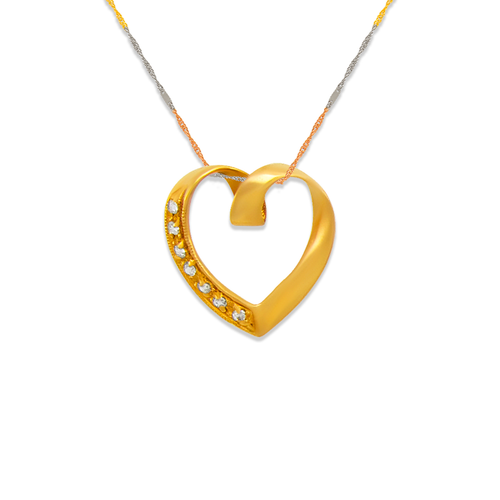 663-011 16mm Heart CZ Pendant