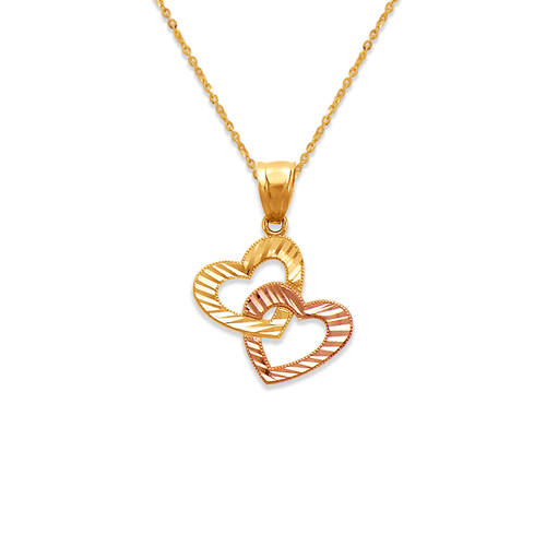 568-132 Two Hearts Linked Pendant