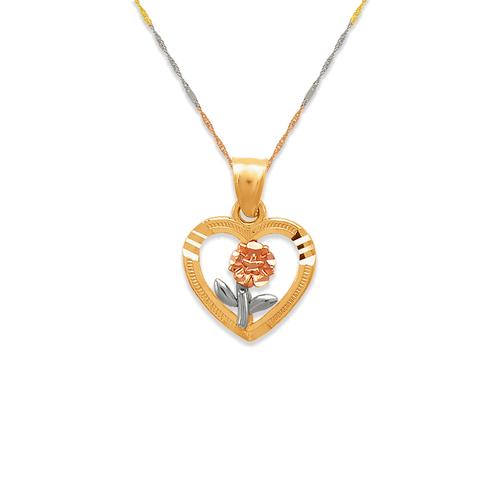 568-140 Rose Heart Pendant