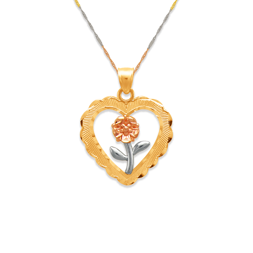 568-142 Rose Heart Pendant