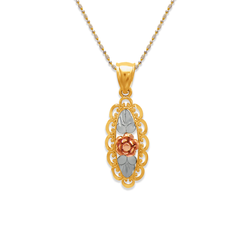 568-147 Rose with Petals Pendant